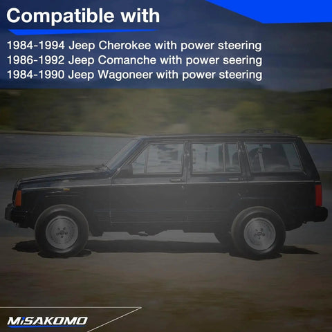Side view of black SUV compatible with Lower Steering Column Shaft for Jeep Cherokee 1984-1994 and Comanche 1986-1992