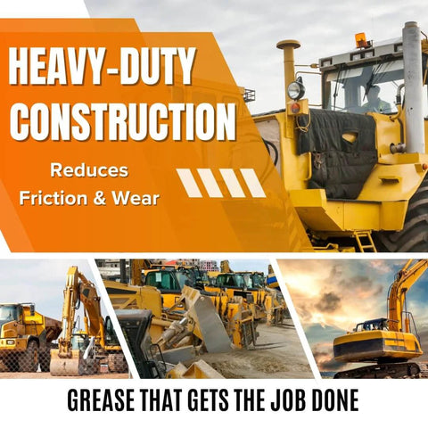 Heavy-Duty construction vehicles promoting Heavy Duty All Purpose Lithium Grease NLGI 2 For High Temperature And Water Resistant Lubrication