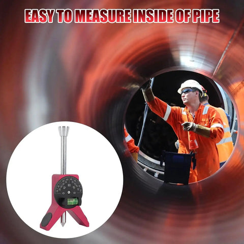 Pipe Center Finder With Centering Head For Pipe Fitting Measures Diameter Over 0.5 Inches 4 Inch Y Type Base Adjustable Dial