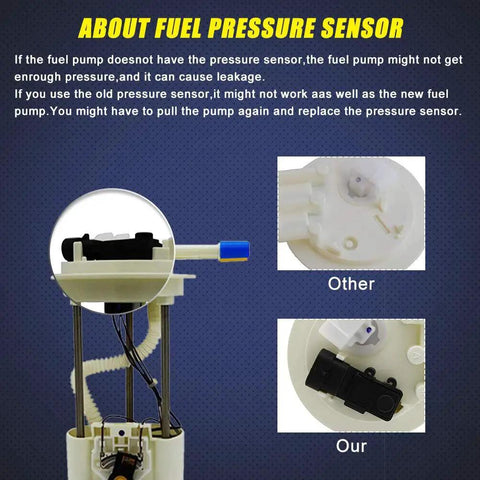 Fuel Pump Assembly E3518M pressure sensor details with comparison of other and new sensors for Buick LeSabre.