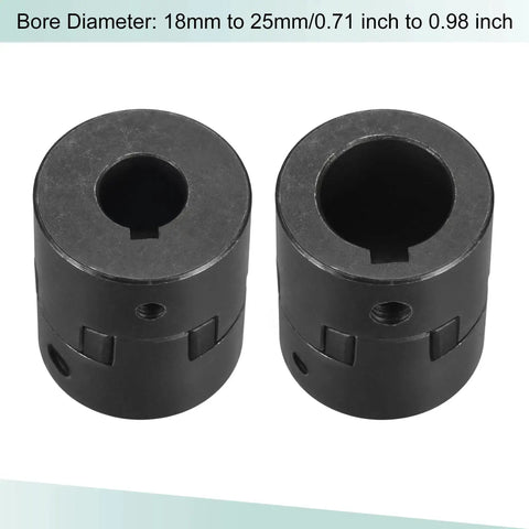 Flexible Coupling Shaft 18mm To 25mm Bore 51mm Length 44mm Outer Diameter Motor Coupler Joint Built Tough For Servo Motors And Encoders