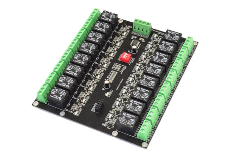 16 Channel I2C Relay Board With PCF8575 Expander For Arduino Raspberry Pi ESP32 3.3V And 5V Control Up To 10A Per Channel
