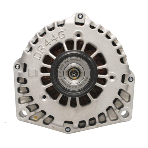Front view of Remanufactured Alternator 3342732A For Cars Built To Last With Beefed Up Bearings And High Temp Lubricant Plus Double Lip Seals
