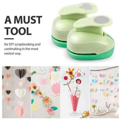 Six Shape 1 Inch Craft Hole Punch Set With Heart Circle Star Butterfly Maple Leaf And Flower Punches For Scrapbooking DIY Cards