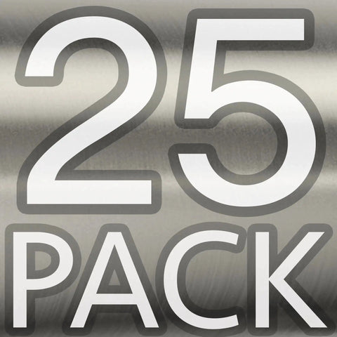 25-pack label on Premium Solid Stainless Steel Euro Style Bar Pulls 25 Pack, 3.75 Inch Hole Center, Polished Chrome Finish