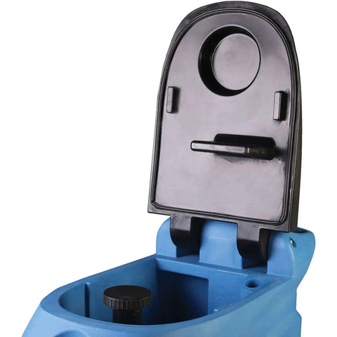 Open solution tank of Boss Level Clean Electric Walk Behind Floor Scrubber For Commercial Cleaning, 12 Gallon Solution Tank