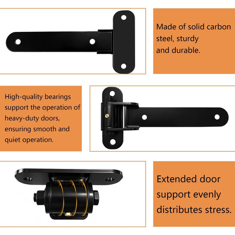 2 Pack Heavy Duty Gate Hinges Weld On Or Bolt On 900 Lbs Capacity with carbon steel construction, various views