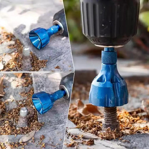 Titanium Coated Countersink Chamfer Tool Set With 90 Degree High Speed Steel Bits for deburring metal surface