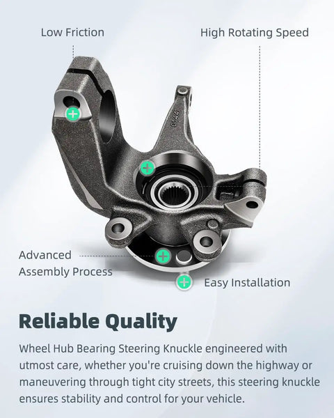 Front Right Wheel Hub Bearing Knuckle Assembly For Ford Focus 2006 Through 2011 Four Lug 2.0L 2.3L 2.5L Engines LK004 698406