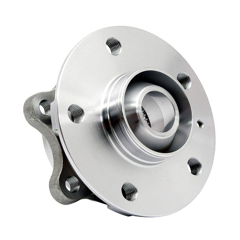 Front view of Front Wheel Bearing Hub Assembly Set Of 2 For 2009 To 2015 Audi A4 A5 A6 Q5 S4 S5 Front Left Or Front Right Position Replacement