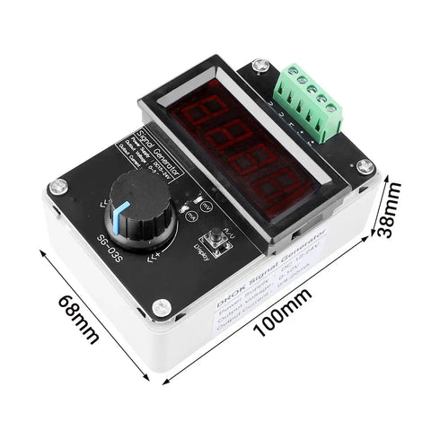 Dual Channel Signal Generator for PLC Panels and LED Testing Adjustable 0/4-20mA Current and 0-10V Voltage with Dial Control