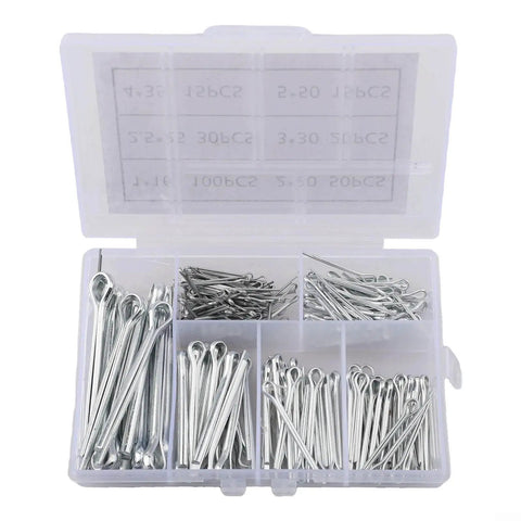 Sturdy 304 Stainless Steel Cotter Pin Set With Storage Case, 6 Assorted Sizes For Automotive, Mechanical, And Lawn Mower Applications