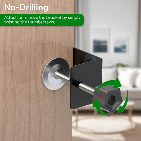 Anti-Theft Doorbell Camera Mount For Orbitell Video Doorbell, No-Brainer Anti-Blocks Motion Sensor, Adjustable Bracket, Black, Easy Install