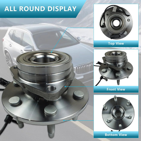 Front Wheel Bearing Hub Assembly 4WD Compatible With GM Trucks And SUVs Including Silverado Tahoe Avalanche Suburban