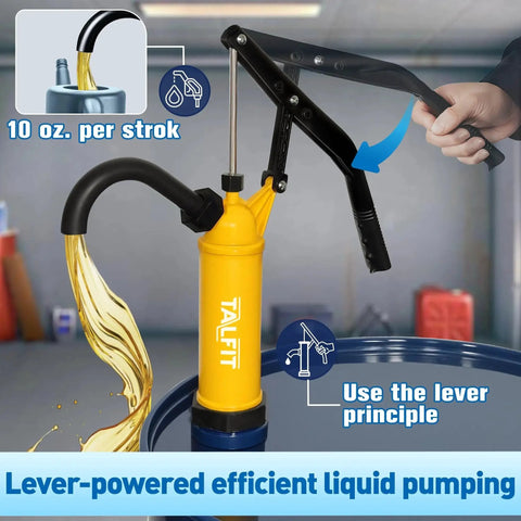 Lever Action Drum Pump For 55 Gallon Drums Fuels Chemicals Corrosives dispensing liquid from drum