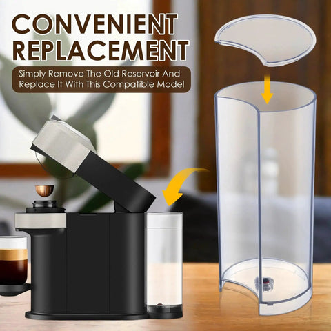 Feekoon transparent water tank reservoir and lid cover replacement for Nespresso Vertuo Next, front view