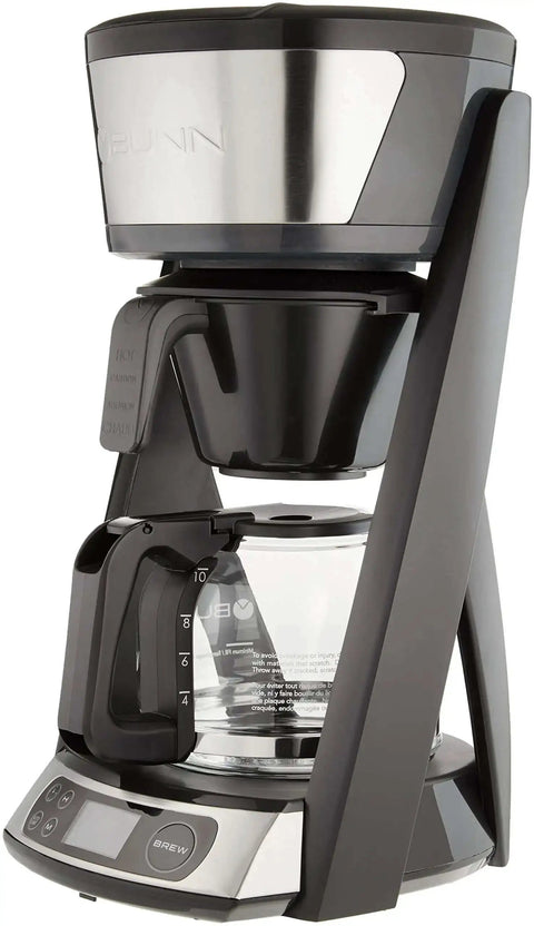 Heat N Brew 10 Cup Programmable Coffee Maker With Stainless Steel Finish and Even Brew Showerhead