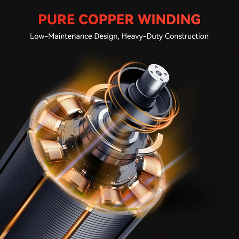 Close-up of a heavy duty alternator with pure copper winding for Honda and Acura vehicles, showing internal construction.