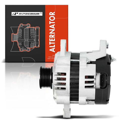 Alternator For Chevy Aveo And Aveo5 Pontiac Wave Suzuki Swift Plus 2004-2008 1.6L L4 85Amp 12V With 6-Groove Pulley And 2-Pin Regulator