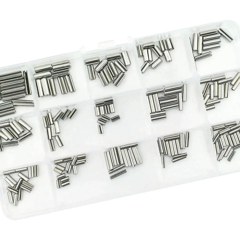 200Pcs Slotted Spring Pin Assortment Kit M2 M2.5 M3 M4 304 Stainless Steel Anti Rust Durable Fastener Set in clear organizer box