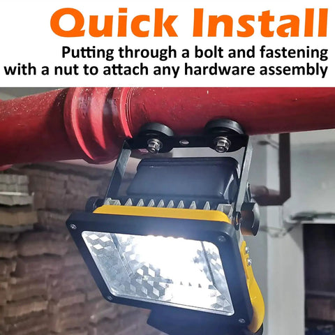 MUTUACTOR rubber-coated neodymium magnet mounting bracket for LED work light