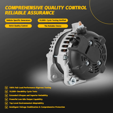 Alternator Replacement For Jeep Wrangler 07-11, Chrysler Town And Country 08-10, Voyager 08, Dodge Grand Caravan 08-10