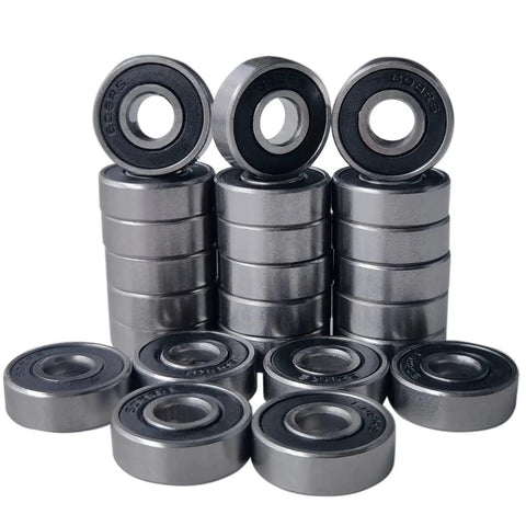 24 Pack Double Rubber Sealed 608-2RS Ball Bearings 8x22x7mm For DIY Furniture Wheels Skateboards Inline Skates Scooters Roller Blades Heavy Duty Carbon Steel Construction Shields On Both Sides Tonmp