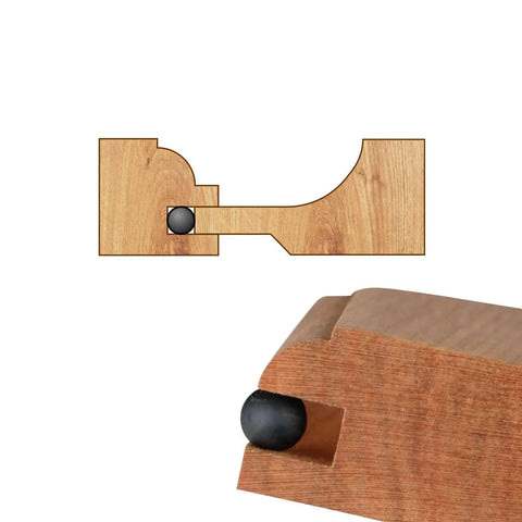 Cabinet Door Spacers Set For One Quarter Inch Grooves, Rubber Ball Stabilizers in wood panel, Black Color, Auto Center Alignment, SPACE260P Rok