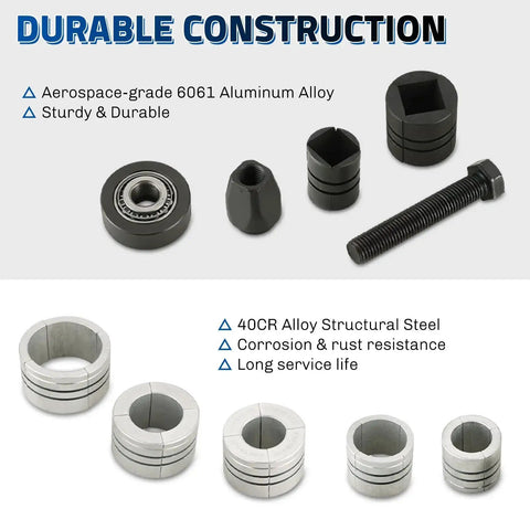 Components of 28mm Exhaust Pipe Expander Tool Set for Tail Pipe and Muffler Spreader in durable construction materials