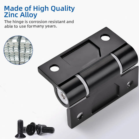 Adjustable Torque Hinge Heavy Duty Zinc Alloy Door Hinge For Cabinets And Closets Black 2.56 Inch By 2.17 Inch
