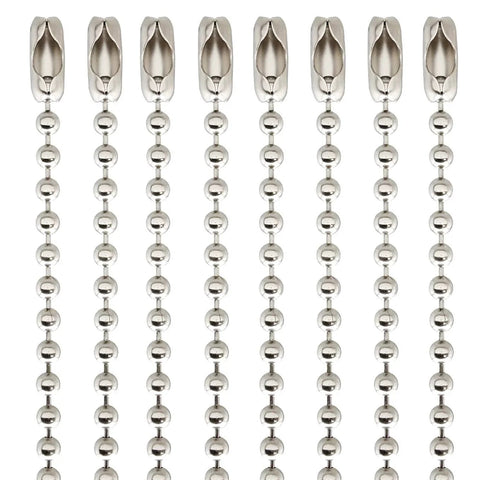100 Pack 6 Inch 2.3mm Stainless Steel Ball Chains With Connectors For Dog Tags ID Badges Keychains Crafts And Necklace Chains Durable