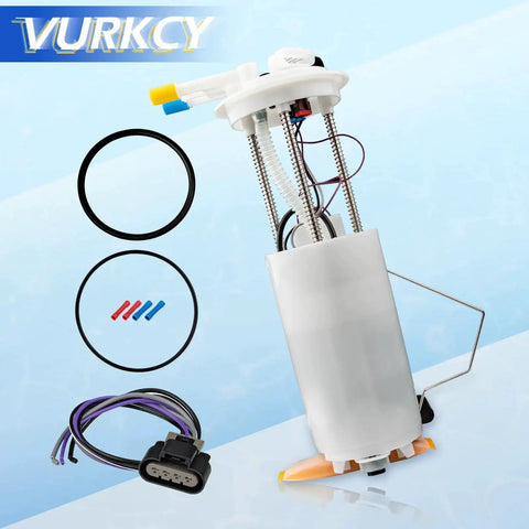 Electric Fuel Pump Assembly For Buick LeSabre Park Avenue Cadillac DeVille Seville Oldsmobile Aurora Pontiac Bonneville Replaces E3518M Drop In Replacement Plug And Play With Easy Install shown with wiring and seals.