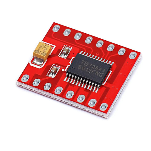 TB6612FNG dual DC motor driver module pack of 3 for DIY robots, red circuit board, H bridge controller alternative to L298N