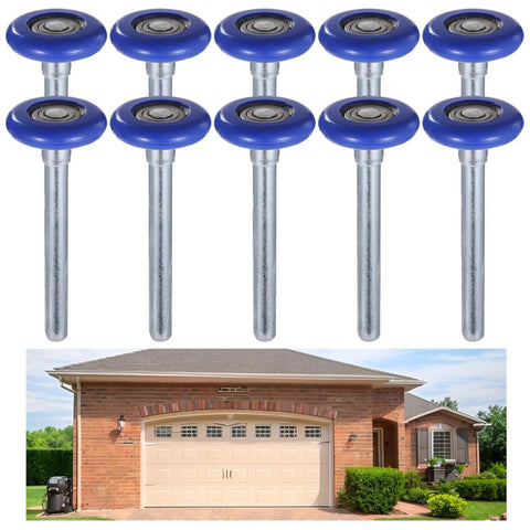 10 Pcs 1.8 Inch Nylon Garage Door Rollers With 4.7 Inch Stems Quiet Replaceable Wheels For Garage Doors Barns And Warehouses