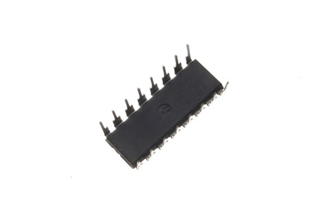 L293D 16 Pin IC Stepper Motor Driver Controller, top view showing pins for high voltage with H Bridge 600mA per channel