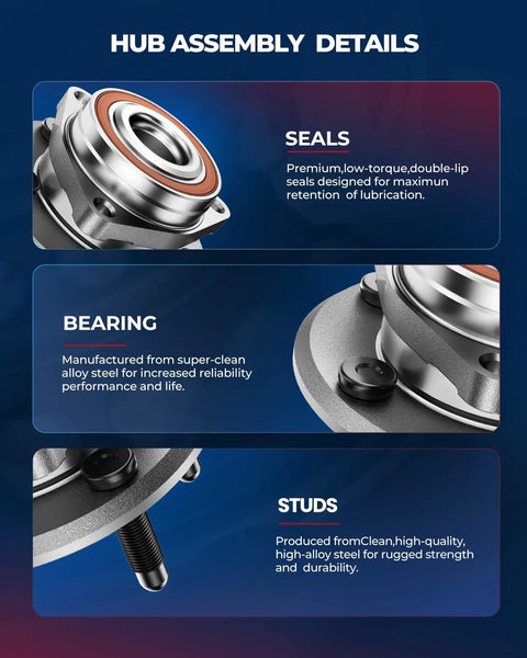 Rear Wheel Bearing Hub Assembly 512553 fits Hyundai Sonata 2015 2019 Kia Optima 2016 2020 hub assembly details with ABS