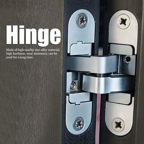 Heavy Duty 3D Zinc Alloy Door Hinge With Nylon Pad for Folding Doors showcased in pearl plating