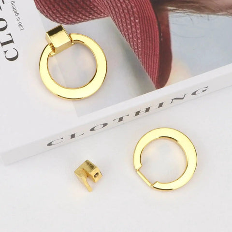 Brushed Gold Ring Drawer Pulls Set Of 4 Round Cabinet Pulls For Furniture Hardware on book cover