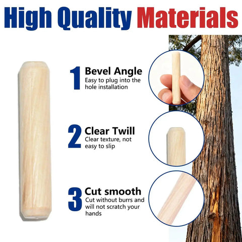 Fluted Wood Dowels Kit Pack Of 110 For Furniture Woodworking And DIY Projects A Handy Pro Grade Set With Three Diameters