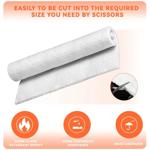 Amylove ceramic fiber insulation blanket, 3 pieces, white, 32 x 16 x 1/4 in for high-temp furnaces