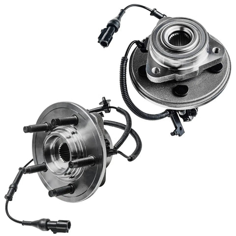 Front Wheel Hub Assembly Kit 12pc For Ford Explorer 2006-2010 Sport Trac Mercury Mountaineer Includes Wheel Bearings Lower Ball Joints Tie Rods Boots Sway Bar Links Replacement.