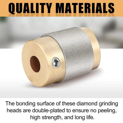 Pro Grade Stained Glass Drill Bits And Diamond Grinder Heads For Glass Projects, 1 Inch Copper Core With Diamond Plating