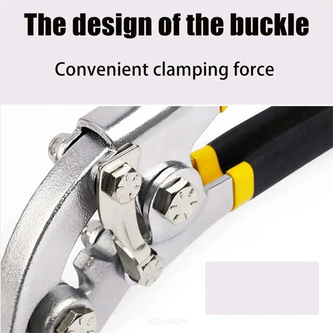 Close-up of Heavy Duty Metal Plate Clamping Fixture Bending Machine with Switch Lock, featuring buckle design for clamping.