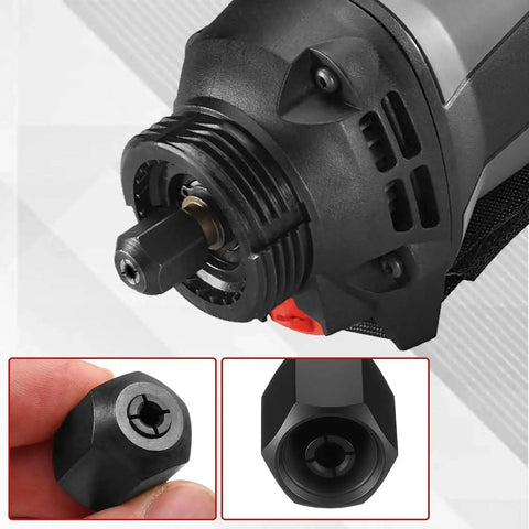 Replacement Collet And Nut Kit For CN1 shown installed on tool, close-up of heavy-duty manganese steel build, compatible with spiral saws