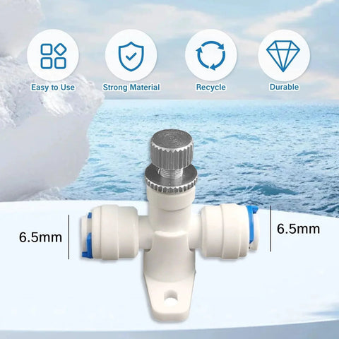 Quarter Inch Needle Valve For Water Flow Control And Pressure Regulator In RO Filter Systems Pro Grade Adjustable Flow Speed Controller Hose Meter Regulator POM Plastic Durable Fitting Connector