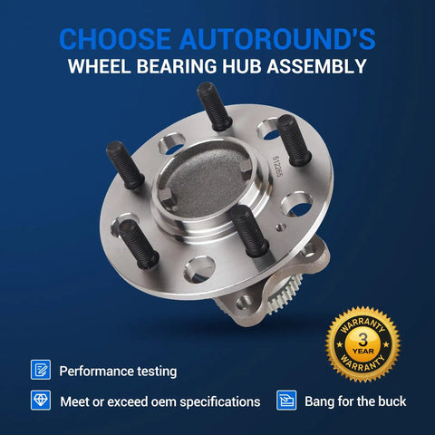Rear Wheel Hub And Bearing Assembly Fits Hyundai Sonata 2006 2007 2008 2009 And Kia Optima 2006 2007 2008 2009 2010 With ABS 5 Lug.