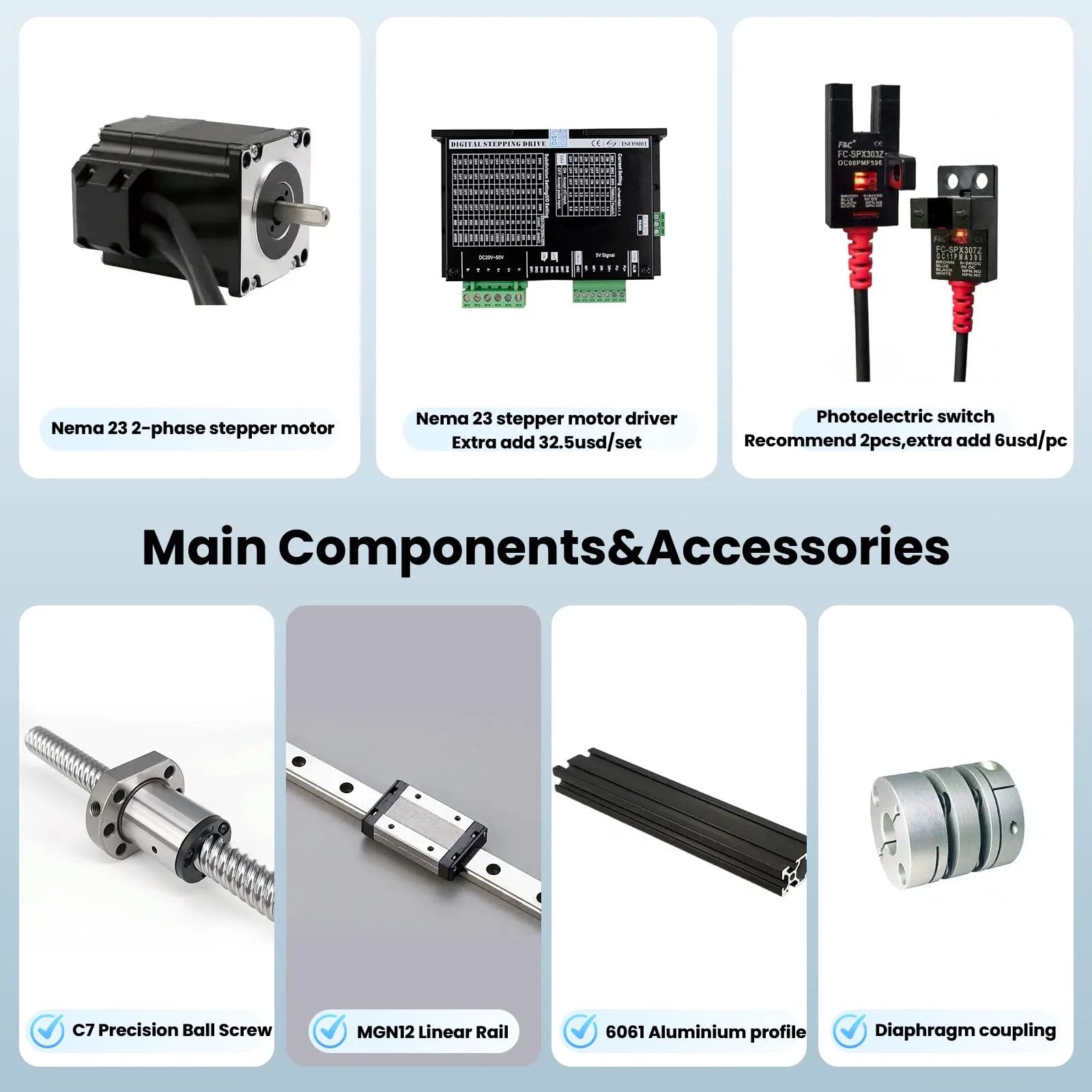 Heavy Duty Linear Guide Rail Module for CNC & 3D P