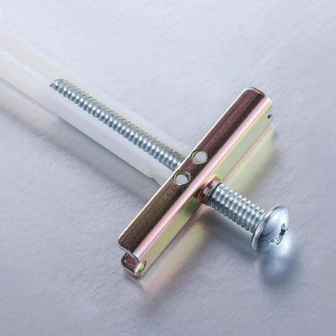 Drywall Anchors 3/16-24 Bolt Anchor For Hollow Walls, Includes 20 Anchors And 20 Bolts, close-up view of metal design.