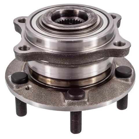 Front view of Front Hub Bearing Assembly For Kia Sorento Rondo and Hyundai Santa Fe 5 Lug Without ABS Bolt On Direct Fit 30 Spline 51750 3J000 513266 Veracruz Compatible Ready To Roll.