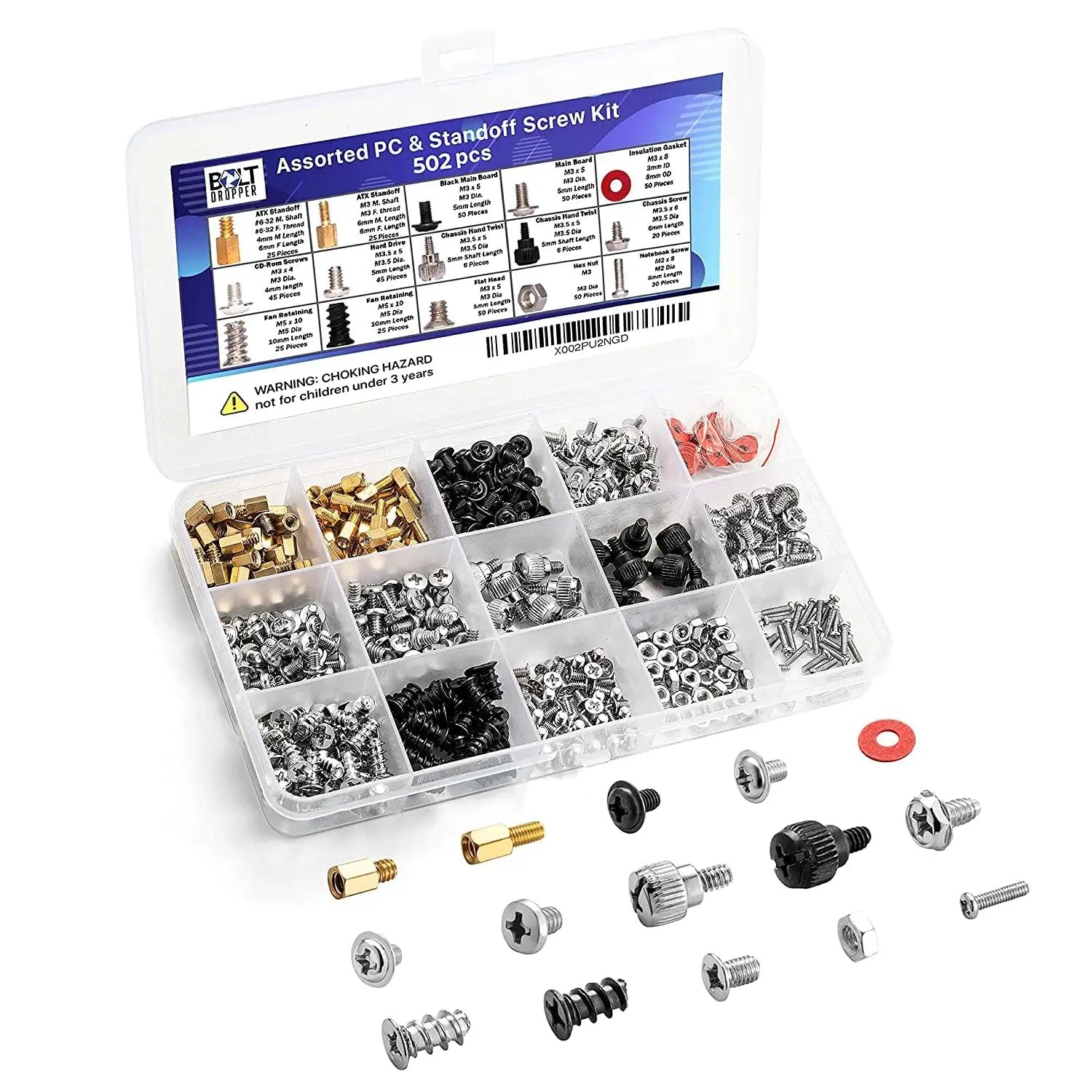 502 Piece PC Screw and Hardware Kit for DIY Builds and...